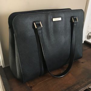 Large Black Leather Kate Spade Purse